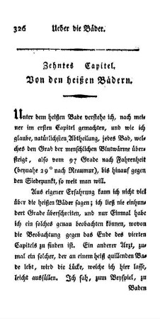 Zehntes Capitel. Von den heißen Bädern.