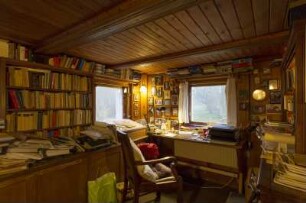 Arbeitszimmer von Kito Lorenc (1938-2017) in seinem Haus in Wuischke (unberührt seit seinem Tod am 24.09.2017); sorbisch-deutscher Schriftsteller, Lyriker, Übersetzer
