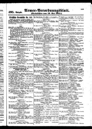 495.Ausgabe. Mittwoch, 19. Mai 1915