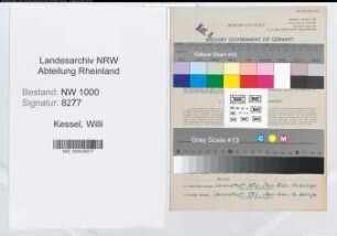 Entnazifizierung Willi Kessel, geb. 08.02.1903 (Regierungsbeamter)