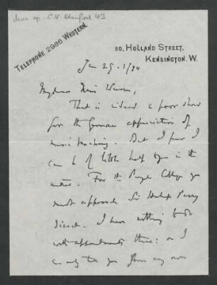 Brief an Mary Wurm : 29.01.1914