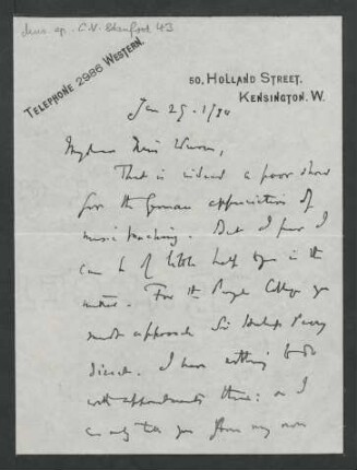 Brief an Mary Wurm : 29.01.1914