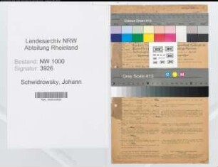 Entnazifizierung Johann Schwidrowsky, geb. 29.04.1889 (Beamter)