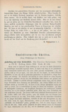 247-257 Empfehlenswerthe Schriften