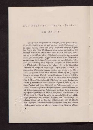 Der Intertype-Unger Fraktur zum Geleit!