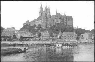 Meißen. Albrechtsburg u. Dom - Elbe m. Dampfer Kronprinz