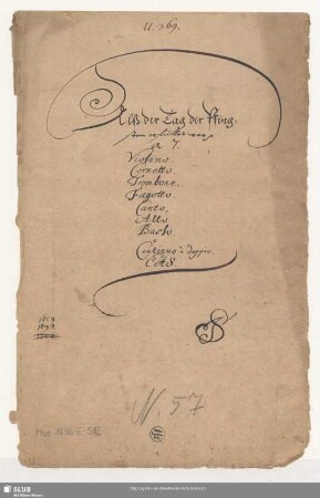 Als der Tag der Pfingsten erfüllet war - Mus.1696-E-512 : V (3), orch, bc