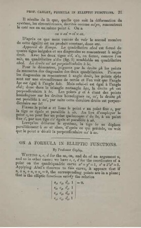 On a formula in elliptic functions.