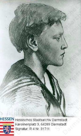 Carrière, Ludwig (* 1884) / Porträt als junger Mann, linkes Profil, Brustbild