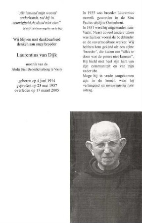 Dijk, Laurentius van