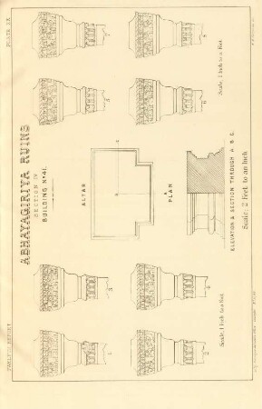 Plate XX. Abhayagiriya ruins. Section IV. Building No. 41. ...