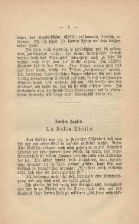 Zweites Kapitel. La Belle Étoile