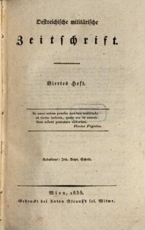 Oestreichische militärische Zeitschrift. 1835,2, 1835, 2