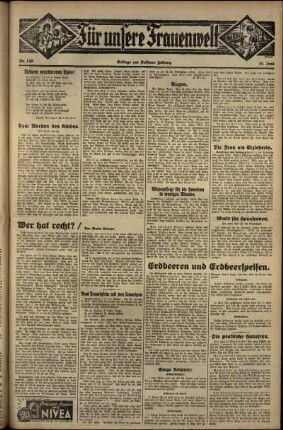 Zweite Ausgabe vom Donnerstag, den 21. Juni 1934.