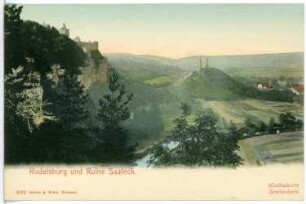 Rudelsburg. Rudelsburg und Ruine Saaleck