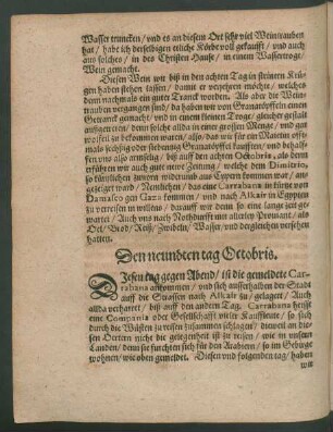 Den neundten tag Octobris. - Den ein und dreissigsten tag Octobris.