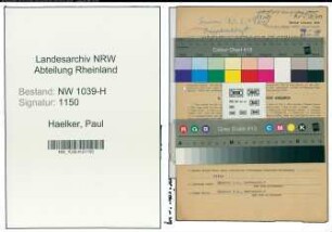 Entnazifizierung Paul Haelker , geb. 29.08.1906 (Angestellter)