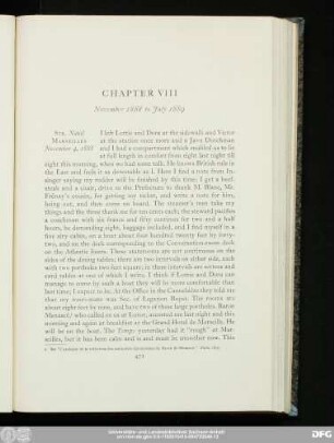 Chapter VIII November 1888 to July 1889