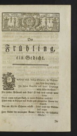 Der Frühling, ein Gedicht