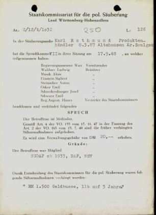 Rothmund, Karl