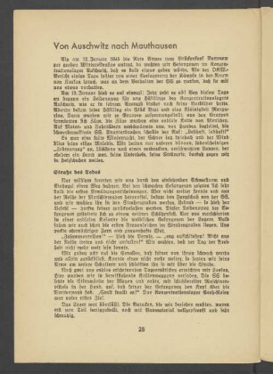 Von Auschwitz nach Mauthausen
