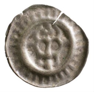 Münze, 1/2 Pfennig, Ende 14. Jh