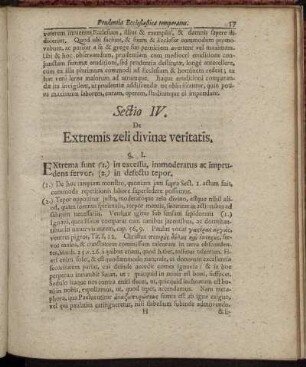 Sectio IV. De Extremis zeli divinæ veritatis