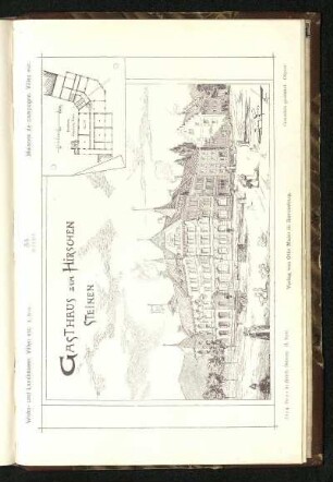 Tafel 54: Gasthaus zum Hirschen in Steinen. Zweites Projekt