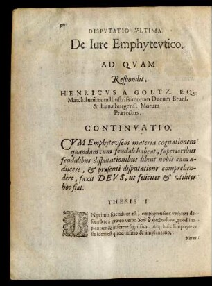 Disputatio Ultima.