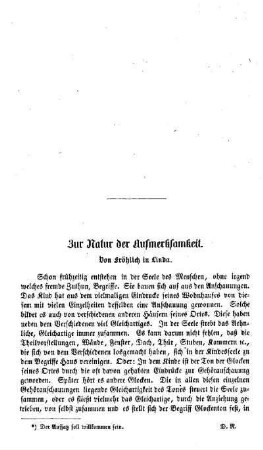 Zur Natur der Aufmerksamkeit