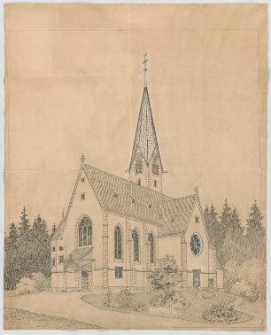 Thiersch, Friedrich von; Lindau / Bodensee - Aeschach; Ev. Kirche - Vogelperspektive
