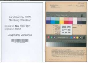 Entnazifizierung Johannes Lausmann , geb. 28.03.1903 ()