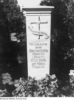 Grabmal für Max Kurt und Else Böhm