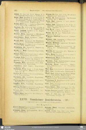 XXVII. Mannheimer Bezirksverein.