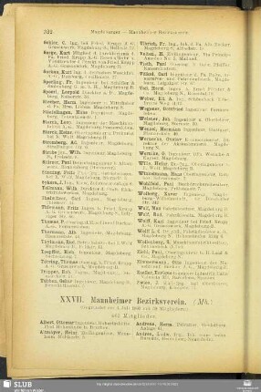 XXVII. Mannheimer Bezirksverein.