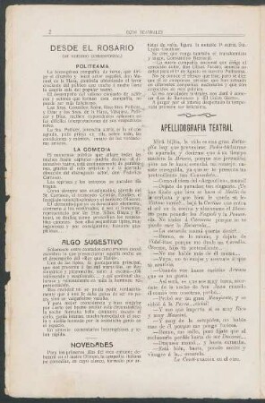 Desde el Rosario : (De nuestro corresponsal)