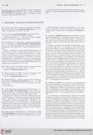 II. Tagungen. Gelehrte Gesellschaften