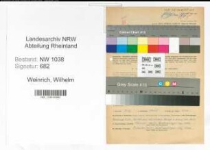 Entnazifizierung Wilhelm Weinrich , geb. 10.05.1891 (Lehrer)