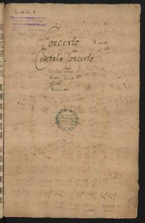 Konzerte; cemb, strings; d-Moll; BWV 1052