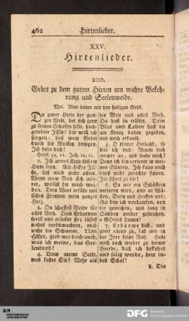XXV. Hirtenlieder.