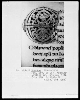 Sakramentar, Folio 208 (Blatt) — ---, Folio 208 (Blatt)Initiale E, Folio 126 recto