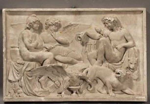 Entwurf zu dem Relief: Amor, Bacchus und Ganymed ergötzen sich am Futterneid des Adlers und des Panthers