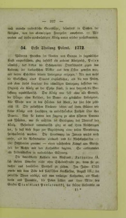 54. Erste Theilung Polens. 1772