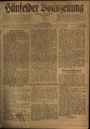 Ausgabe vom Freitag, den 02. Januar 1920.