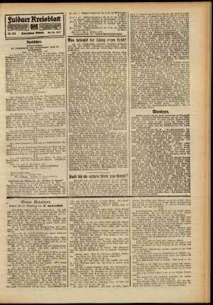 Zweite Ausgabe vom Samstag, den 20. Oktober 1917.
