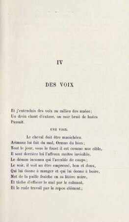 IV. Des voix