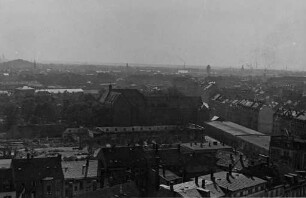 Zerstörungen Zweiter Weltkrieg - Luftangriff auf Karlsruhe am 02./03.09.1942. Luftschutz-Revier I. Heeresnebenzeugamt, Gottesauer Straße 4-6