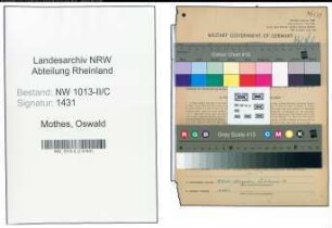 Entnazifizierung Oswald Mothes , geb. 26.02.1905 (Schuhhaendler)