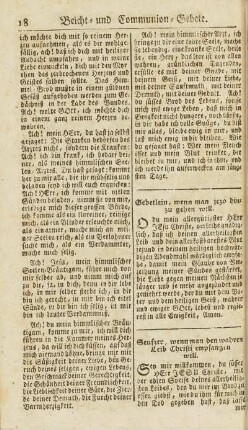 Seufzer, wenn man den wahren Leib Christi empfangen will.