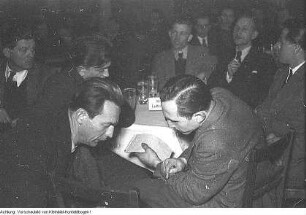 Radibor, Luttowitz. Maschinenausleihstation (MAS) Luttowitz, März 1950
